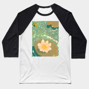 water lilies vintage pond poster Baseball T-Shirt